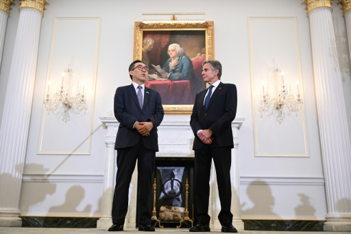 Antony Blinken (r.) und der südkoreanische Kollege Cho Tae Yul