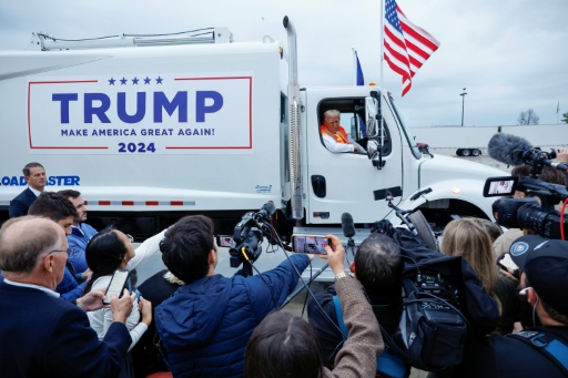 Trump bei einem Fototermin in Wisconsin