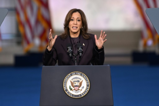 Kamala Harris am Mittwoch bei ihrer Rede in Washington