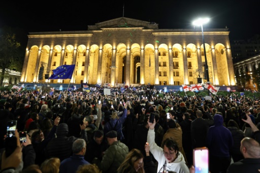 Protestierende in Georgiens Hauptstadt Tiflis