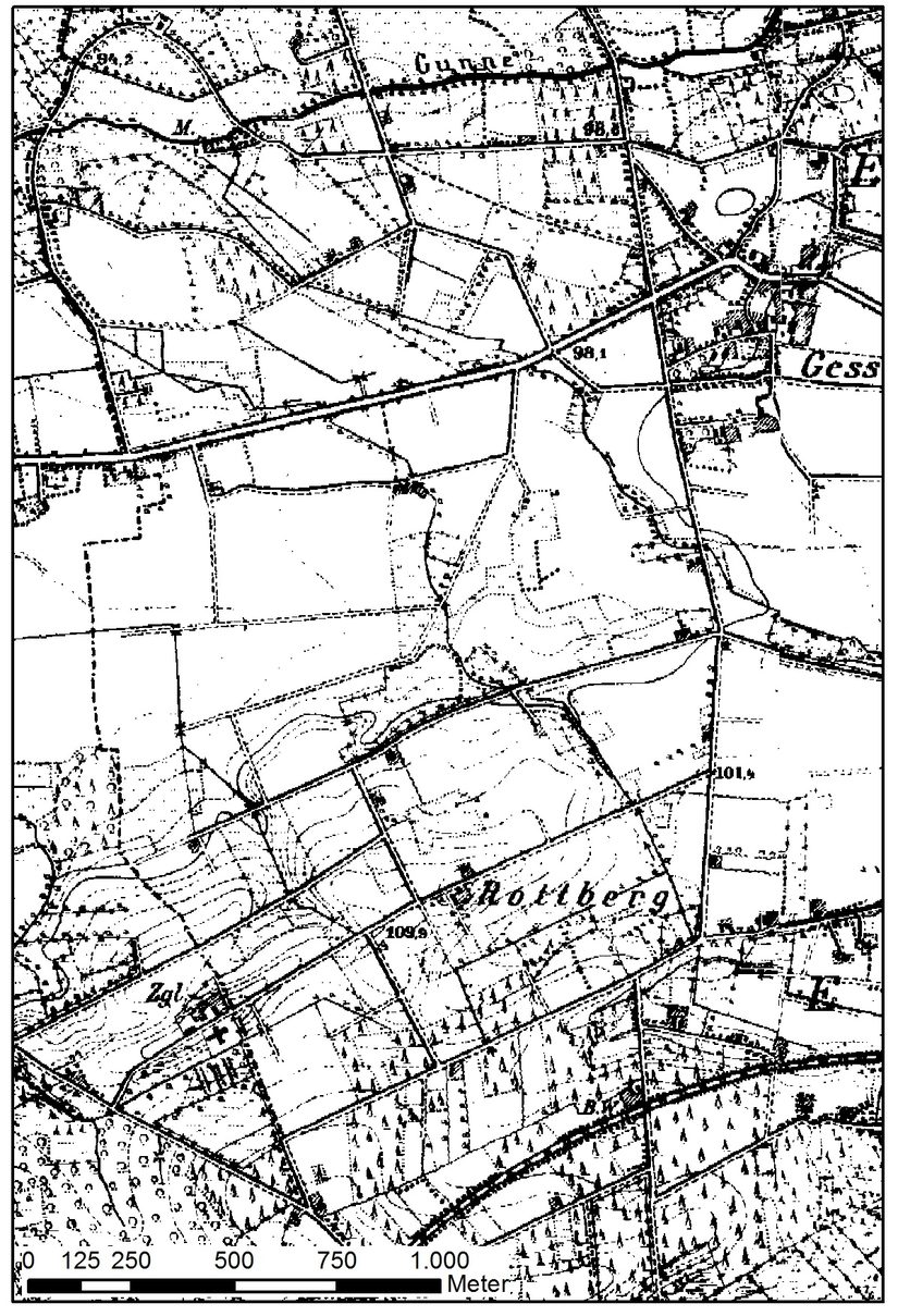 Ausschnitt aus der Neuaufnahme von 1895