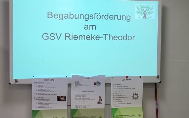 Informationstisch zur Begabtenförderung am GSV.