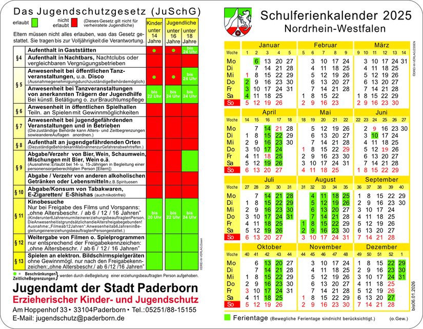 Jugendschutzkalender 2025