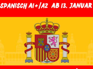 Spanische Flagge mit Schrift