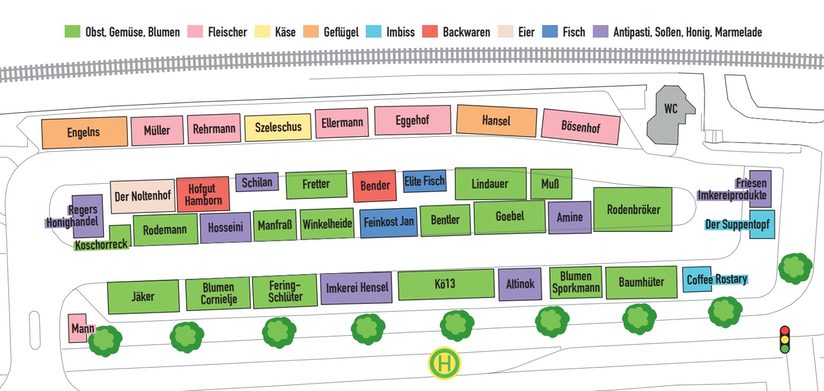 Standplan Wochenmarkt Liboriberg