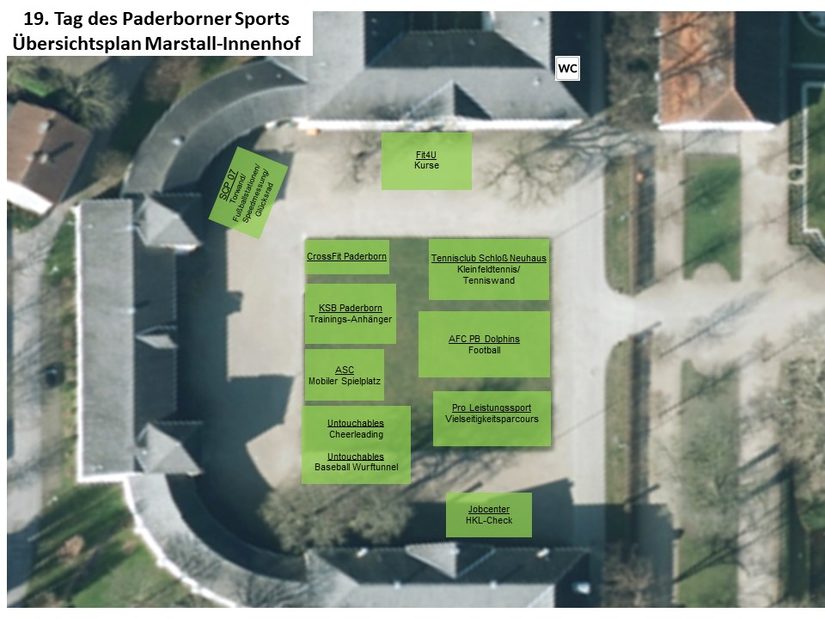Übersichtsplan Tag des Paderborner Sports Marstall-Innenhof