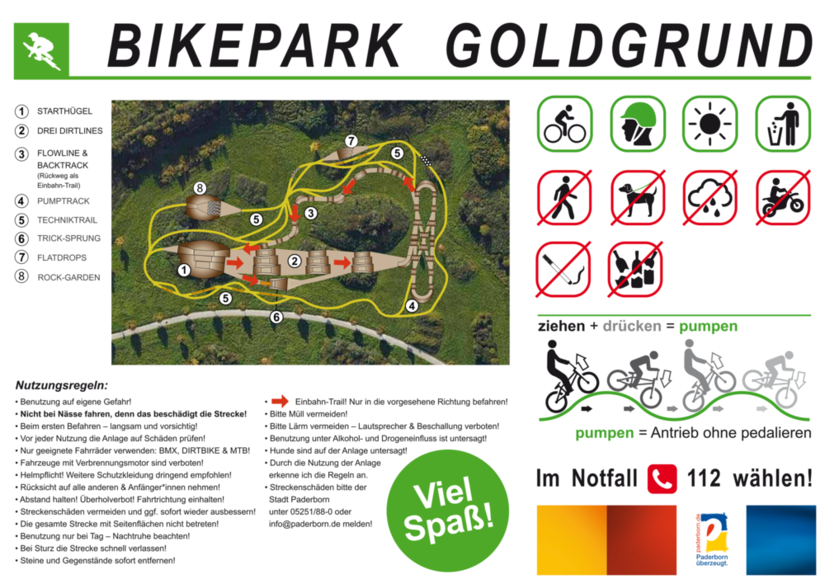 Infotafel Bikepark