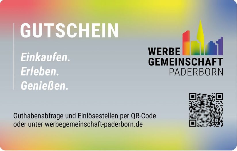 Digitale Gutscheinkarte der Werbegemeinschaft Paderborn