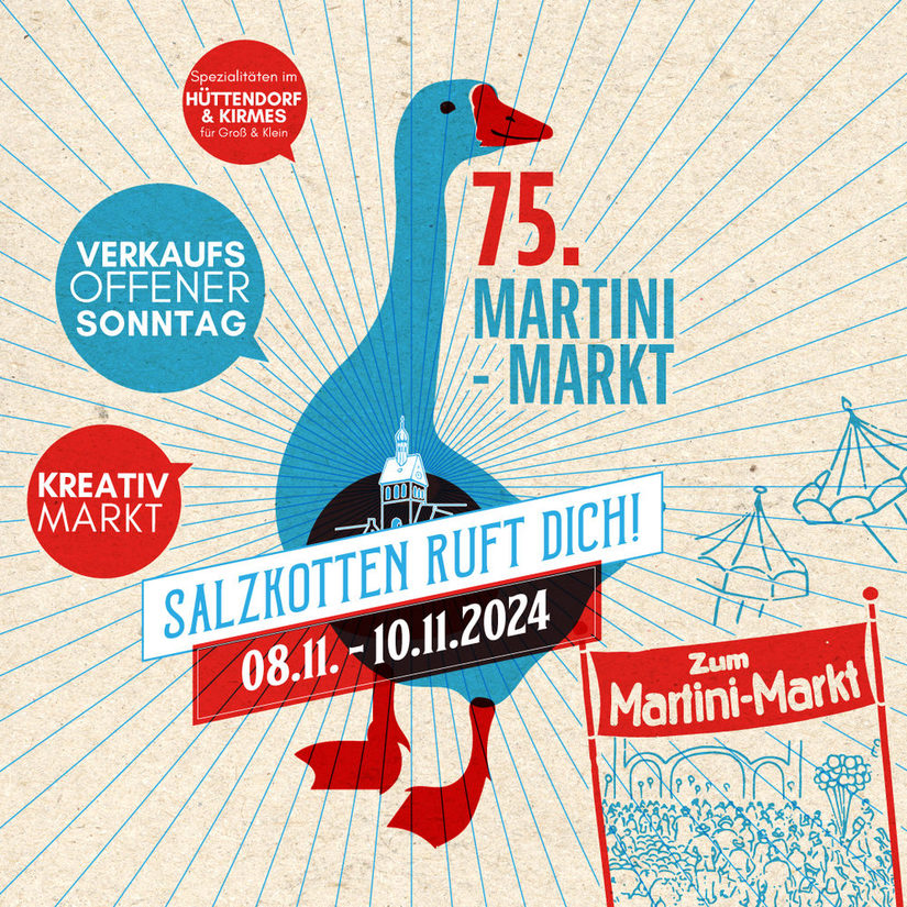 Plakat zum 75. Martinimarkt in Salzkotten