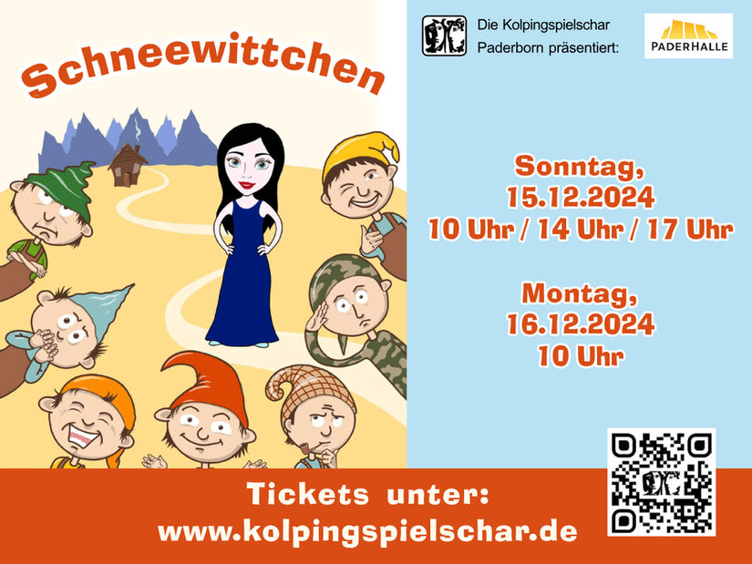 Flyer "Schneewittchen" von der Kolpingspielschar Paderborn