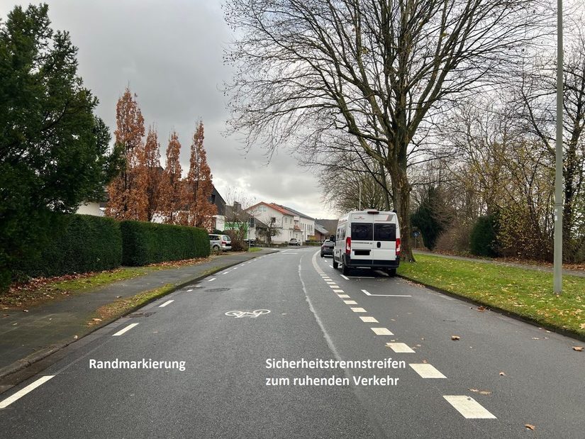 Markierung in Fahrradstraßen